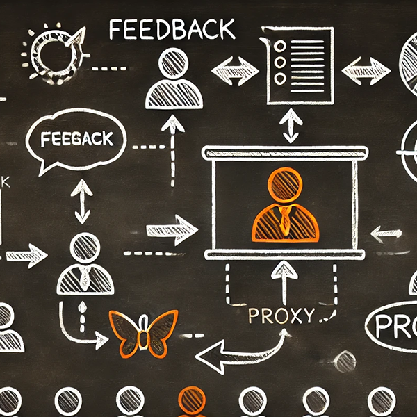 Fragen statt Rechtfertigen – die Rolle Feedback-Proxy als Methode